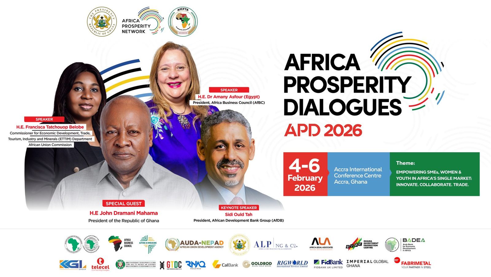 APD 2026 speaker announcement — one key visual across speaker cards, theme lockup and the partner wall