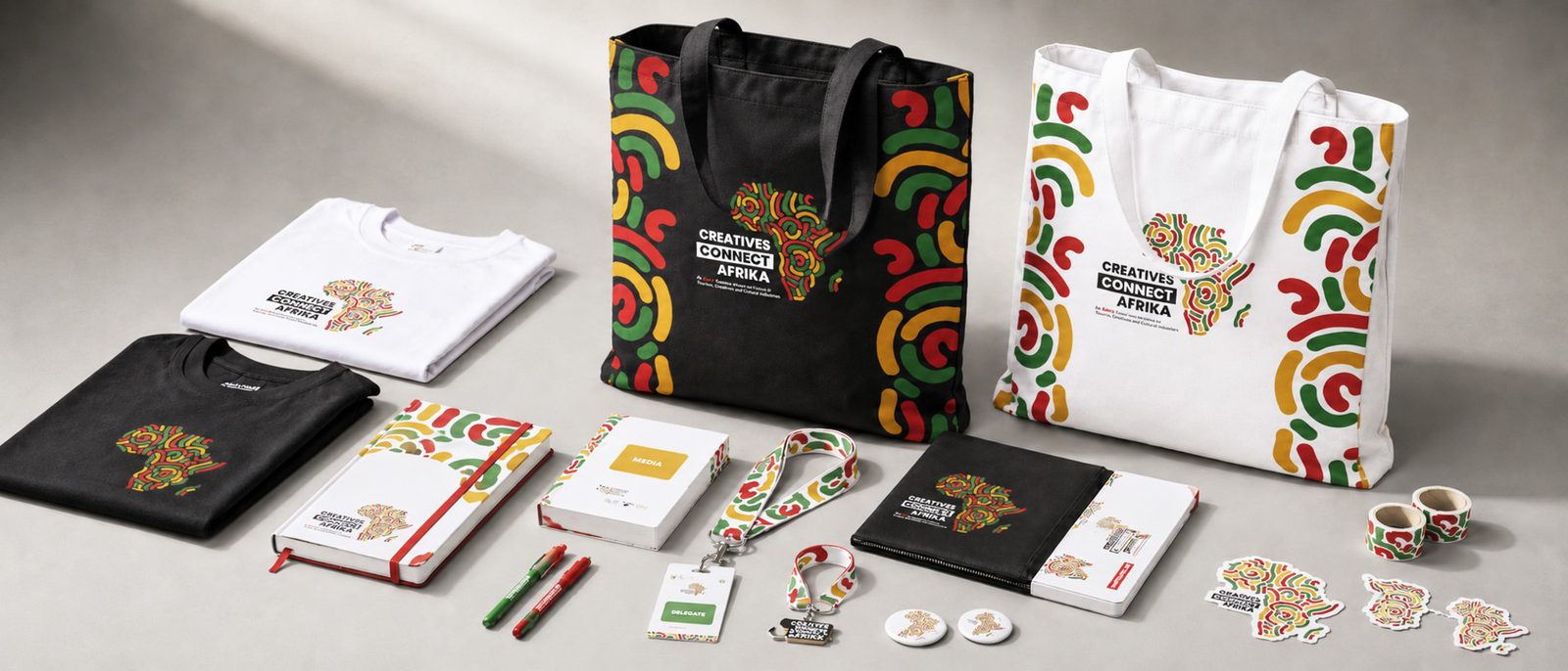 Delegate materials and merchandise, Creatives Connect Africa 2025